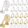 20Pcs 2 Colors Brass Clip-on Earring Findings KK-SP0002-51-1