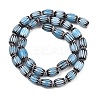 Handmade Millefiori Glass Oval Bead Strands LK-Z001-01B-09-4
