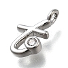 Brass Micro Pave Cubic Zirconia Pendants KK-B132-12P-T-2