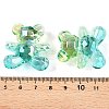 Gradient Color Transparrent Acrylic European Beads OACR-P024-01-03-3