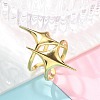 304 Stainless Steel Open Cuff Ring for Women LS-RJEW-B109-05G-02-1