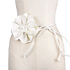Flower PU Leather Wrap Waist Belts for Women AJEW-WH20816-058B-1