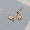 925 Sterling Silver Ear Studs EJEW-BB47415-A-3