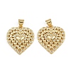 Brass Micro Pave Clear Cubic Zirconia Pendants ZIRC-I367-13G-12-1