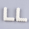 Handmade ABS Plastic Imitation Pearl Woven Beads FIND-T039-18-L-2