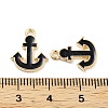 Light Gold Plated Alloy Enamel Charms ENAM-M219-07KCG-02-3