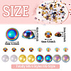 60G 6 Styles Electroplated Opaque Flat Back Resin Cabochons RESI-TA0003-38-3