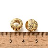 Brass with Cubic Zirconia European Beads KK-Z086-21G-2