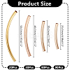 220Pcs 4 Styles Brass Smooth Curved Tube Beads KK-AR0004-49-2