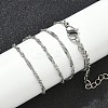 304 Stainless Steel Singapore Chain Necklaces NJEW-Z084-02P-01-3