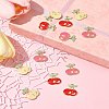 12Pcs 3 Colors Light Gold Plated Alloy Enamel Pendants FIND-FS0002-83-10