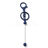 Spray Painted Alloy Bar Beadable Keychain for Jewelry Making DIY Crafts KEYC-A011-02F-1