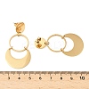304 Stainless Steel Dangle Stud Earrings EJEW-P315-02A-G-3