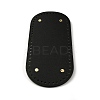 Oval PU Leather Knitting Crochet Bags Nail Bottom Shaper Pad PURS-WH0001-63D-2