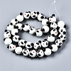 Handmade Bumpy Lampwork Beads Strands LAMP-Q031-001-1