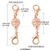 1Pc Alloy Crystal Rhinestone Magnetic Clasps ALRI-YW0001-11RG-2