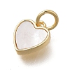 Brass & Natural Shell Heart Charms LS-KK-D431-025B-02G-2