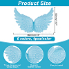 36Pcs 6 Colors Plastic Angel Wings Ornament DIY-AR0002-99B-2