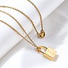 304 Stainless Steel Rolo Chain Pendant Necklaces NJEW-S444-01G-26-1