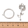 Brass Micro Pave Clear Cubic Zirconia Toggle Clasps KK-A227-20P-4