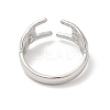 Non-Tarnish 304 Stainless Steel Hands Open Cuff Rings for Women X-RJEW-L107-002P-3