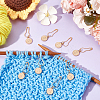 10Pcs 10 Style Number Alloy Enamel Pendant Stitch Markers HJEW-NB00032-4
