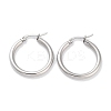 Non-Tarnish Ring 304 Stainless Steel Hoop Earrings for Women Men EJEW-B049-01B-P-1