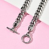 304 Stainless Steel Cuban Link Chain Bracelets for Women BJEW-G779-03P-2