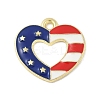 Independence Day Alloy Enamel Pandants FIND-M083-05E-G-1