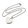 304 Stainless Steel Blank Pendant Necklaces NJEW-P329-04B-P-4