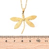 Dragonfly 304 Stainless Steel Pendant Necklaces NJEW-H059-05G-5