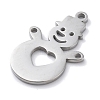 Christmas Theme Anti-Tarnish 304 Stainless Steel Pendants LS-STAS-R003-04P-01-2