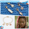 Star/Horse Eye/Teardrop Imitation Abalone Shell Pendant Stitch Markers HJEW-AB00396-4