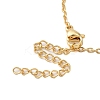 Brass Micro Pave Clear Cubic Zirconia Pendant Necklaces for Women NJEW-S429-05G-02-3