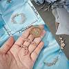 8Pcs 4 Styles Brass Pave Clear Cubic Zirconia Connector Charms ZIRC-BBC0001-51-3