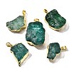 Raw Rough Natural Dyed Quartz Crystal Pendants G-G895-05LG-09-1