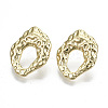 Rack Plating Hammered Alloy Stud Earring Findings LS-PALLOY-N155-65-NR-1