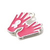 Breast Cancer Pink Awareness Ribbon Theme Alloy Enamel Pendants ENAM-C026-01E-S-2