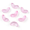 Spray Painted Transparent Glass Beads GLAA-T022-27D-1