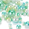 497Pcs 5 Style Rainbow ABS Plastic Imitation Pearl Beads OACR-YW0001-07E-7