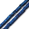 Electroplated Natural Lava Rock Beads Strands G-Q1009-B01-02-2