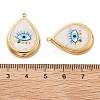 IP Plating(IP) 304 Stainless Steel Enamel Pendants STAS-A103-01G-05-3