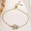 Ocean 304 Stainless Steel Micro Pave Cubic Zirconia Slider Bracelets LS-BJEW-K291-06G-1