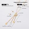 304 Stainless Steel Stud Earrings & Clock Disc Tassel Necklaces Sets for Women FB1747-5-1
