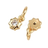 Brass Micro Pave Cubic Zirconia Pendants KK-D424-03G-2