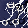 4 Pairs Natural Pearl Braided Hoop Earrings EJEW-UN0002-10-5