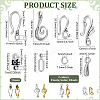 120 Sets 8 Styles Tibetan Style Alloy Hook and Eye Clasps FIND-PH0023-28-2