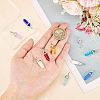 10Pcs 10 Colors Bullet Glass Pointed Pendants GLAA-FH0001-49-3