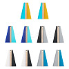 10Pcs 5 Colors Resin & Wood Pendants RESI-TA0004-50-2