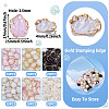 120Pcs 6 Colors Opaque Acrylic Pendants RESI-TA0002-97-3